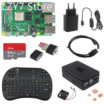 Raspberry Pi 4 Model B Kit 2 4 8 GB RAM + Case + Fan + Heats