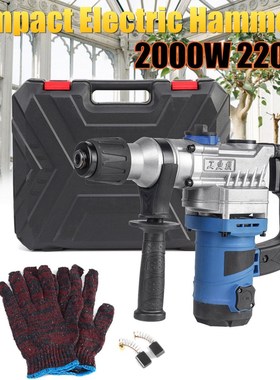 2000W Heavy Cordless Rotary Impact Hammer Electric Hammer Dr