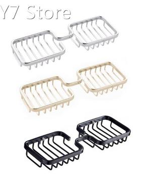 Aluminum Toilet Shelf Double Soap Box Towel Rack for Bathroo