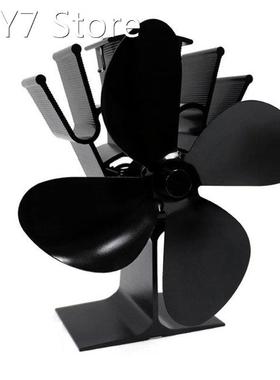 8 Colors 4-Blade Home Heat Powered Stoves Fan Heating Device