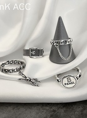 Europe and the United States vintage ring female Ins fashion