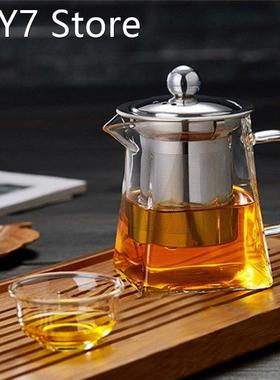 350ML Tea Pot Heat Resistant Glass Teapot With Tea Infuser F