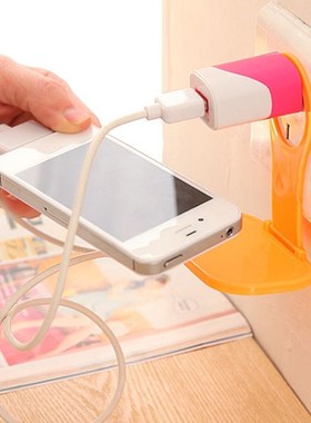 1pc Mobile Phone Wall Charging Holder Hangs for Tablet Cellp