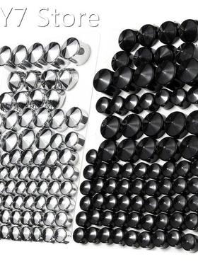 76pcs Motorcycle Screw Chrome Black Bolt Toppers Cover Caps