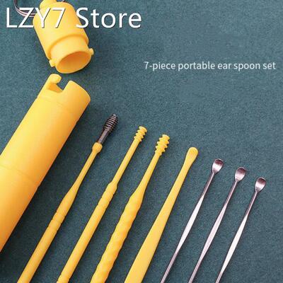 Ear digging spoon spiral ear digging tool set 7-piece ear di
