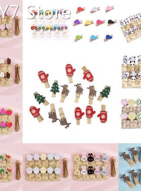 10pcs/pack Girl Heart Net Red Clothespin Craft Decoration Cl