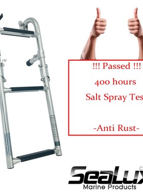 Stainless Steel 304 2+1 Steps Folding Ladder for Marine Boat