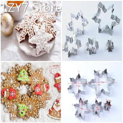 5pcs Baking Snowflake Cutter Cookies Stainless Steel Fondant