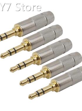 5Pcs Replacement 3.5mm Male Plug 3 Pole Stereo Headphone Aud