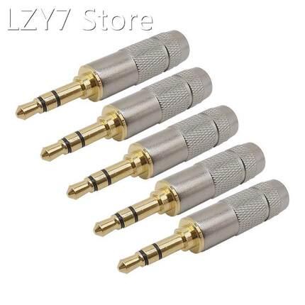5Pcs Replacement 3.5mm Male Plug 3 Pole Stereo Headphone Aud