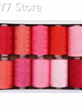 Sewing Thread 10 Rolls Red Sewing Thread Set Warm Color Hous