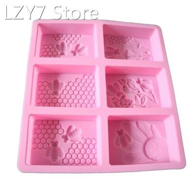 3D Bee Silicone Soap Molds, Rectangle Honeycomb Molds Beehiv