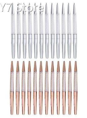 12Pcs/Lot Rose Gold /Silver Pen Diamond Pens Fine Black In