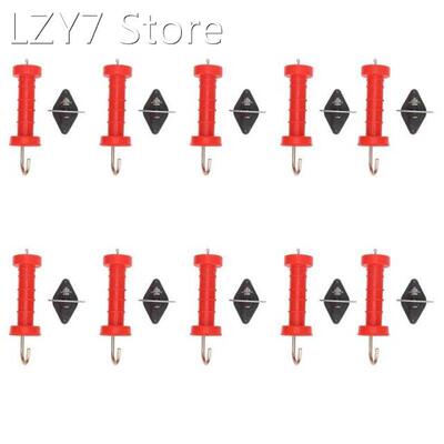 10Pcs Electric Fence Gate Handles Red ABS Heat/Cold-Resistan