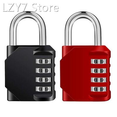 2 Pack 4 Digit Locker Padlocks for Gym, Lockers, Heavy Duty