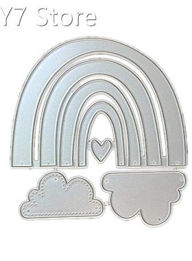 Carbon Steel Cutting Die Metal Rainbow Cloud Love Heart Die