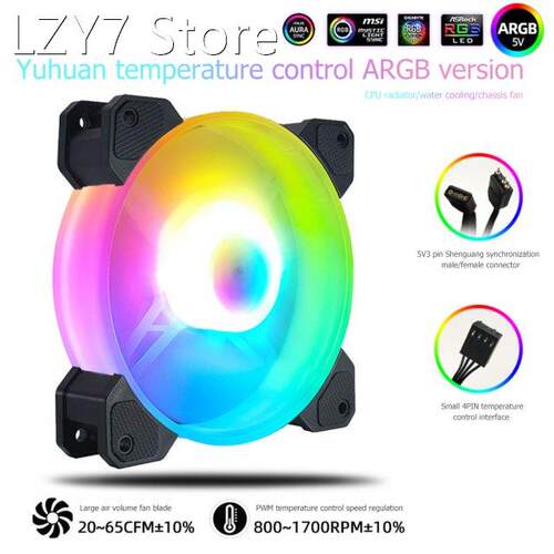 COOLMOON 12cm 12V 4Pin PWM PC Case Cooler Fan for Computer C