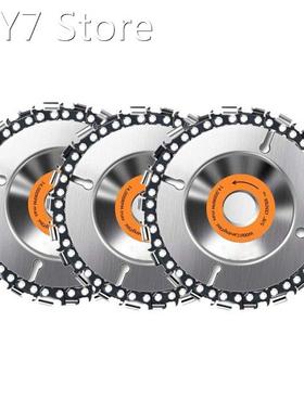 3Pcs Wood Carving Disc 4 Inch 22-Teeth Steel Chainsaw Blade