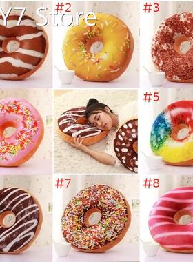 Cute Donuts Pillow Chocolate Donuts Plush Macaron Food Cushi