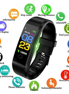 Wristband Fitness Tracker Watch Health Heart Rate Band Blood