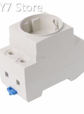 EU Type 35mm DIN Rail Mount AC Power Socket 16A 250V AC Conn