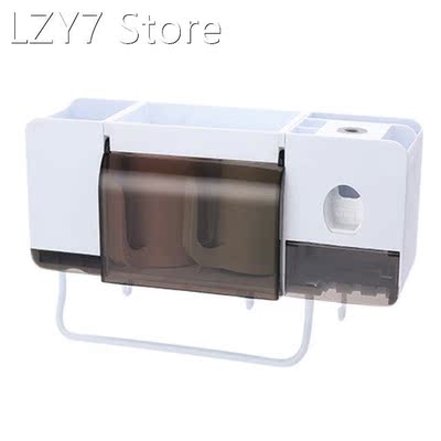 Wall Mounted Toothbrush Holder Set with Cups Automatic Tooth