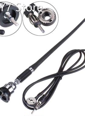 Black Universal Car Stereo 36cm Rubber Mast Antenna Roof Mou