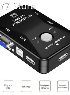 HW1701 2 Port USB HDMI-compatible Manual KVM Switcher 2 in 1