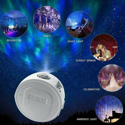 Starry Sky Projector Lamp Aurora Star Rotating Night Light G