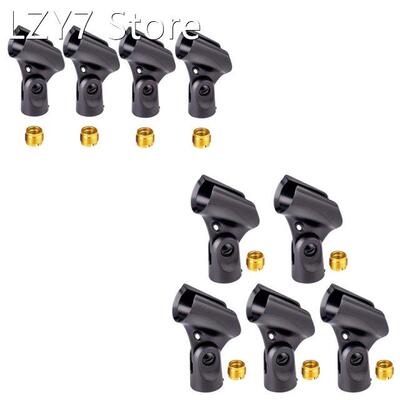 Universal Microphone Clip Holder with 5/8 Inch Male to 3/8 I