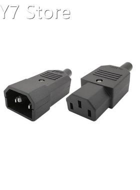 Black IEC 320 C14 Male Plug to C13 Female Jack Socket Power