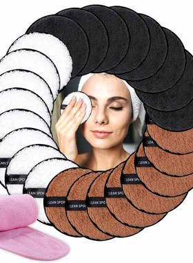 Towel Puff Makeup Face-Skin-Care Facial-Headband 3pcs Spa