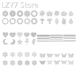 10 Pcs Multifunctional Lace Paper Handbook Decal Sticker Cre
