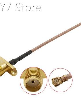 1Pcs SMA Female 2 Hole Flange Mount Panel to IPX U.FL RF Coa