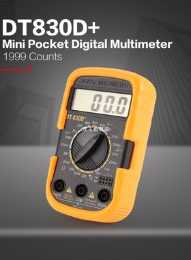 DT830D+ Mini Pocket Digital Multimeter 1999 Counts AC/DC Vol