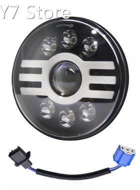 Car LED Headlight 7in 500W Round Headlamp H-type Super Brigh