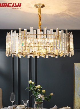 Gold Led Pendant Lights Crystal Living room Indoor Lighting