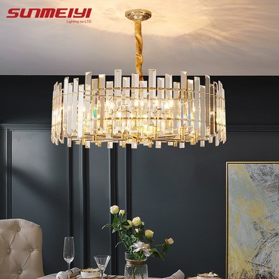 Gold Led Pendant Lights Crystal Living room Indoor Lighting
