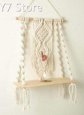 DIY Handmade Tassel Macrame Tapestry Wall Hanging Shelf Boho