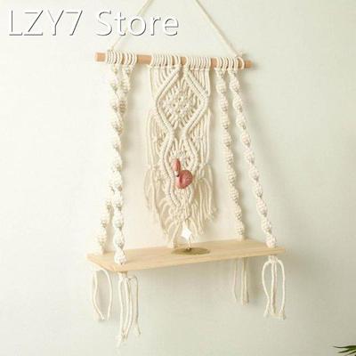 DIY Handmade Tassel Macrame Tapestry Wall Hanging Shelf Boho