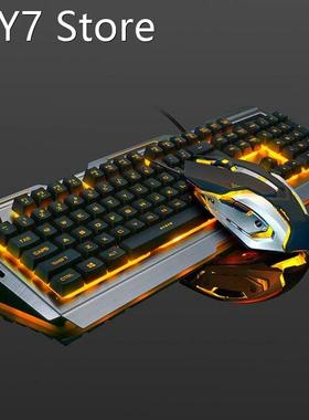 V1 USB Wired Ergonomic Backlit Mechanical Feel Gaming Keyboa