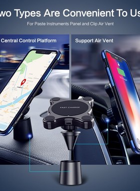 FLOVEME Car Wireless Charger Magnetic Car Phone Holder For