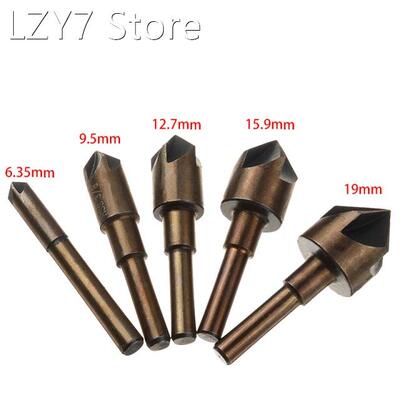 ZENHOSIT Round Shank 6.35-19mm HSS Countersink Drill Bit Deg
