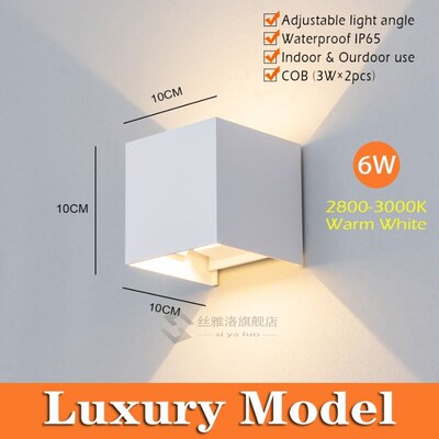 Adjustable 6W LED Wall Light Indoor  Outdoor Aluminum Wall S