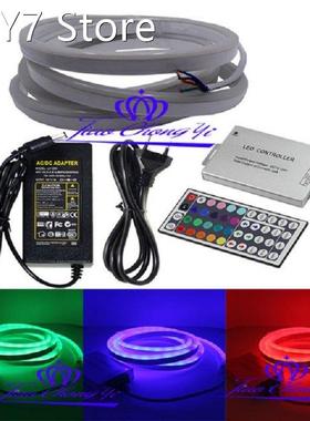 2M DC12V 5050 RGB Flex solf led neon rope strip+12A RGB cont