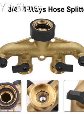 3/4inch Solid Brass 1 To 4 Way Adaptor Multi Hose Connector