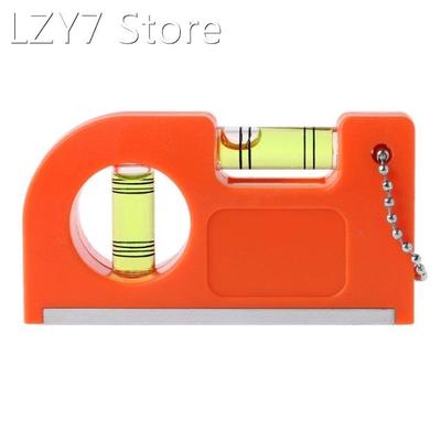 Key Chain Level Ruler with Magnet V Stripe Spirit Level Bubb
