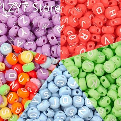 100 Pcs Diy Beading Alphabet Beads Jewelry Making Adults Han