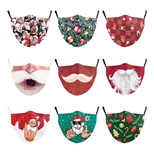 2021 made Christmas digital printing protective mask washed