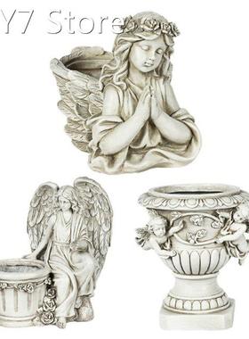 Fairy Garden Angel Planter Pot Figurines Accessories for Out